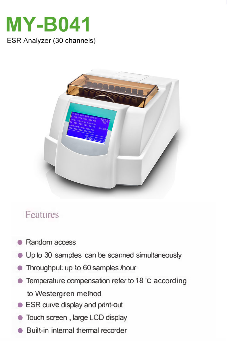 30 Channel Auto ESR Analyzer Clinical Analytical Instrument for Blood Analysis-Erythrocyte Sedimentation Rate