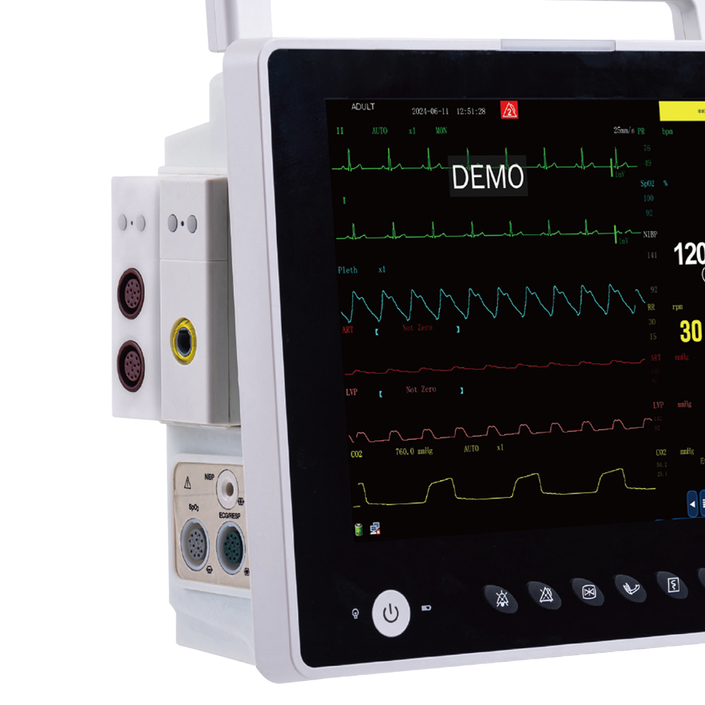Electric ICU Patient Monitor TFT-LCD Multi-Parameter Operation Room Equipment for Hospital Clinics Durable Metal Construction