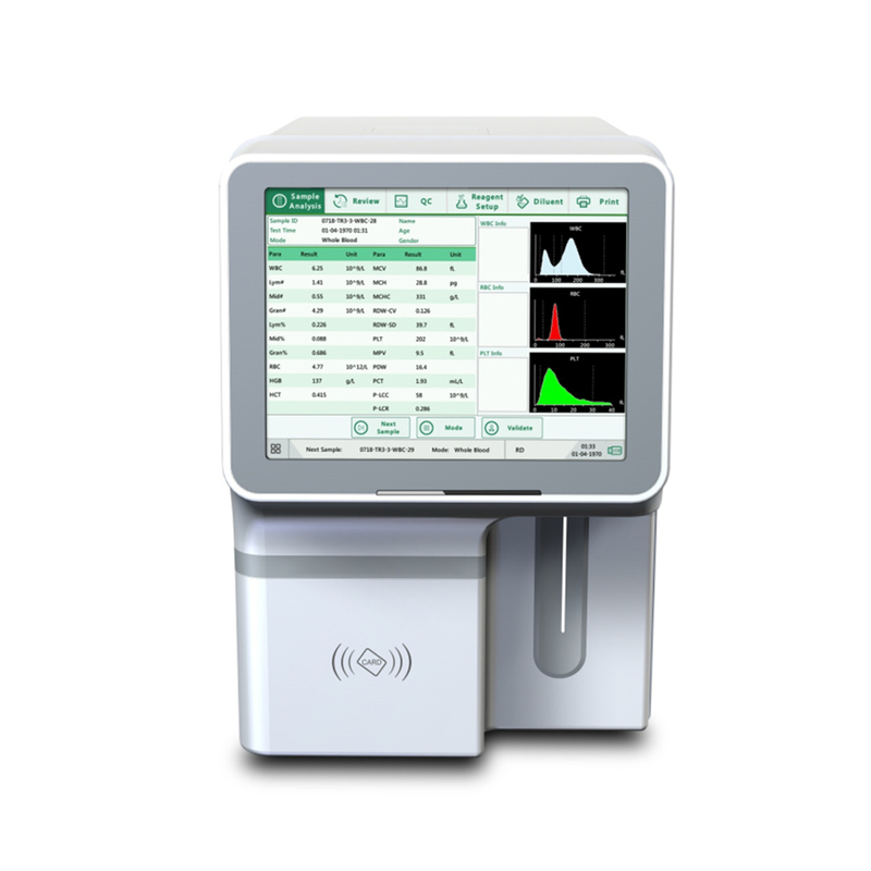 Clinical Analytical Equipment 3-Part Hematology Analyzer Blood Analysis System for Testing Essential for Clinical Settings