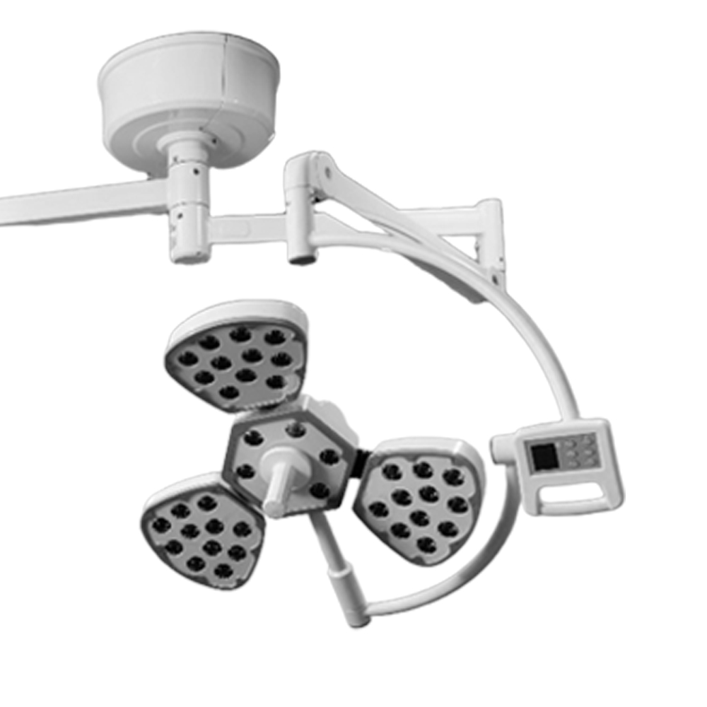 Electric Medical Petal LED Operating Lamp Surgical Double Dome Theatre Operating Light Ceiling Mounted Metal Source