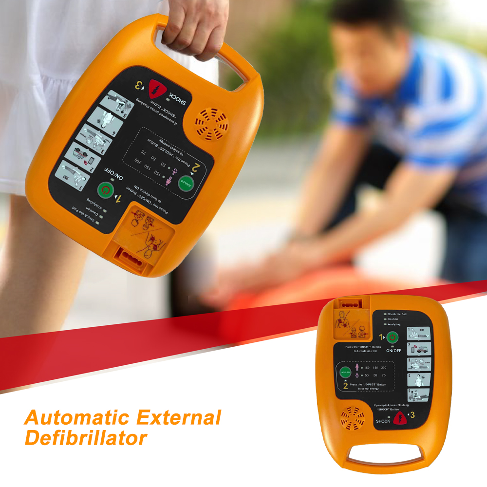 Portable ABS Automatic AED Defibrillator Medical First-Aid Trainer Aid Device Power Source Electricity