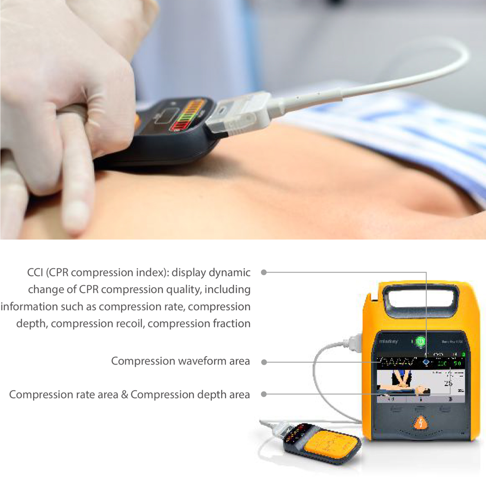 First-Aid Medical Defibrillator Monitor Electric Power Source Defibrillation Monitoring Device