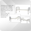 Hospital Patient Stainless Steel Flat Nursing Medical Bed