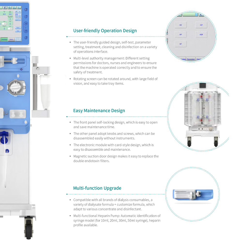 MAYAMED MY-O019A Medical Automatic Hemodialysis Machine Blood Kidney Dialysis Equipment for Hospital Price