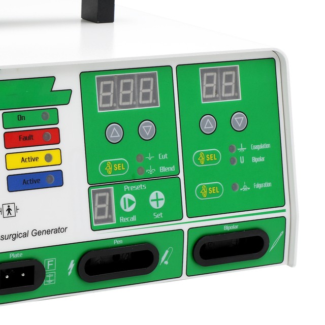 Small Electric Electrosurgical Unit Generator Bipolar Monopolar Cautery Machine Metal Instrument Set with Electric Power Source