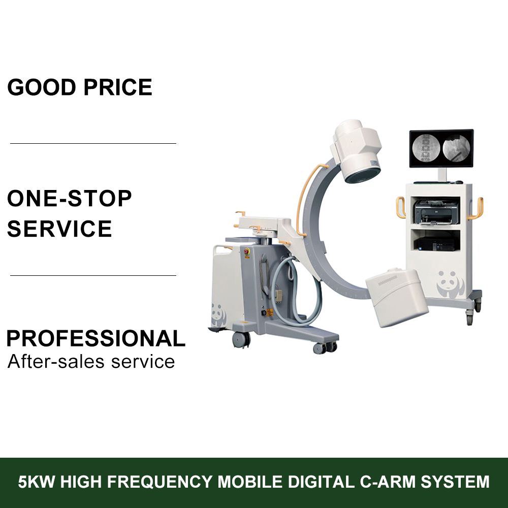 5KW High Frequency Mobile C Arm Digital Surgical X-ray C-Arm System with FP Detector Electric Power Source and Metal Material