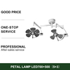 Electric Medical Petal LED Operating Lamp Surgical Double Dome Theatre Operating Light Ceiling Mounted Metal Source