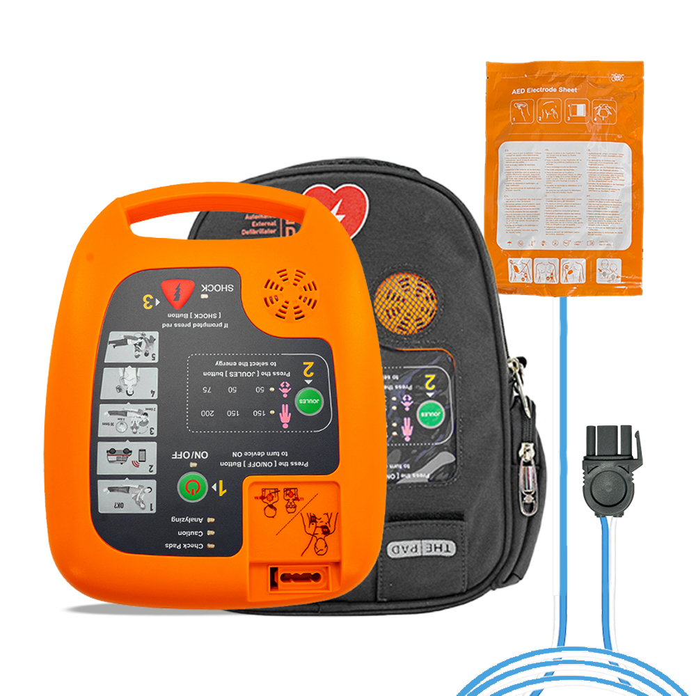 Portable ABS Automatic AED Defibrillator Medical First-Aid Trainer Aid Device Power Source Electricity