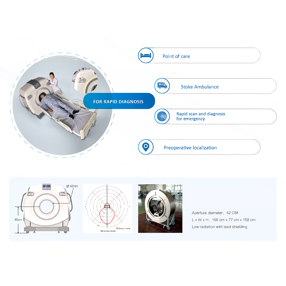Mobile Medical Rapid Diagnosis CT Radiology CT Scanner Metal Computed Tomography Scanning Machine