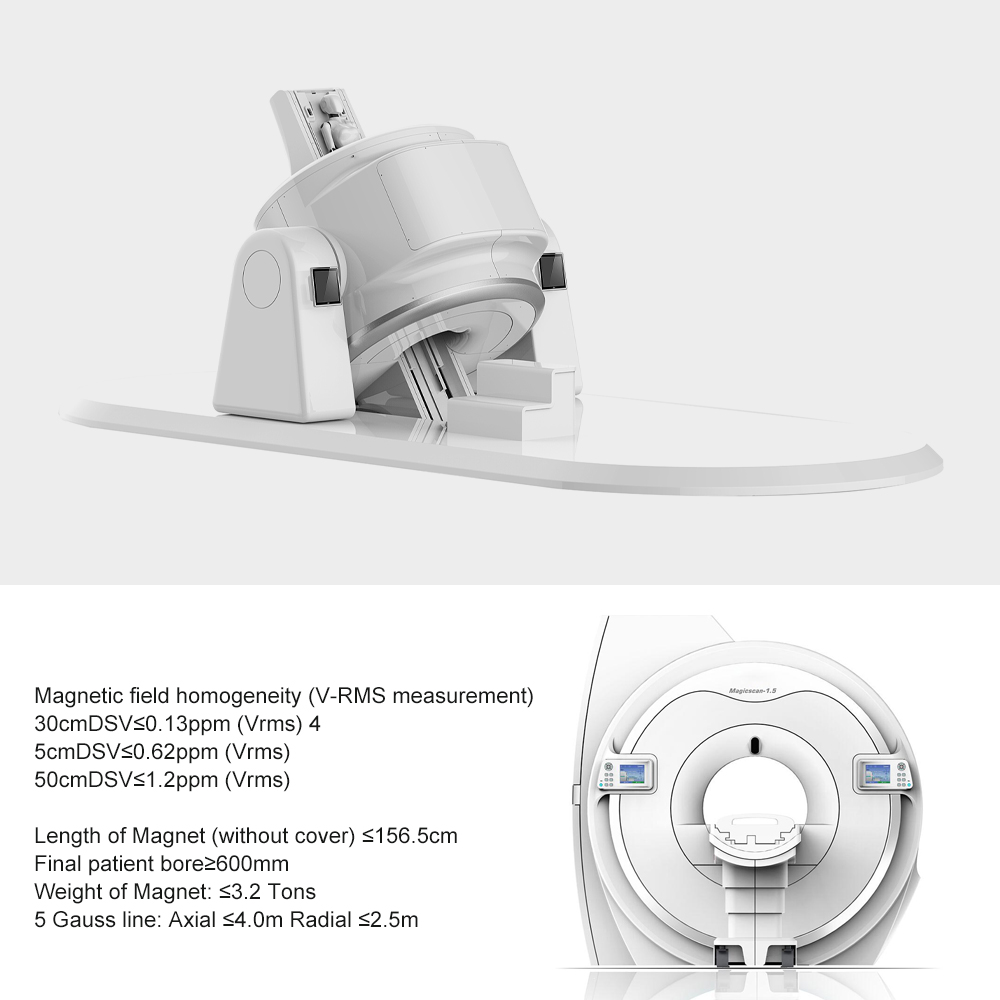 1.5T Helium-free Superconducting Magnetic MRI Machine Magnetic Resonance Imaging Diagnostic Equipment