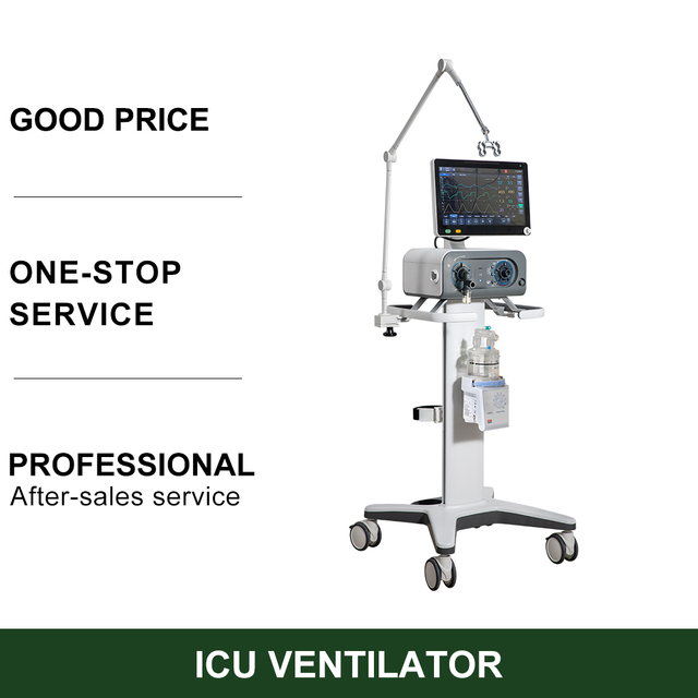 ICU Transport Ventilator with High Flow Oxygen Therapy Electric Power Source Emergency Use Breathing Machine
