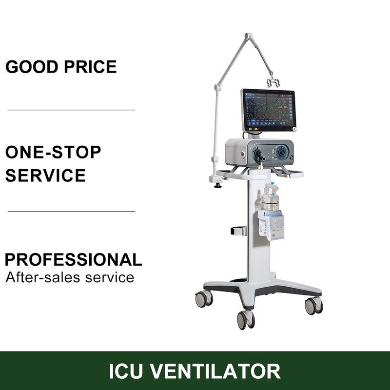 ICU Transport Ventilator with High Flow Oxygen Therapy Electric Power Source Emergency Use Breathing Machine
