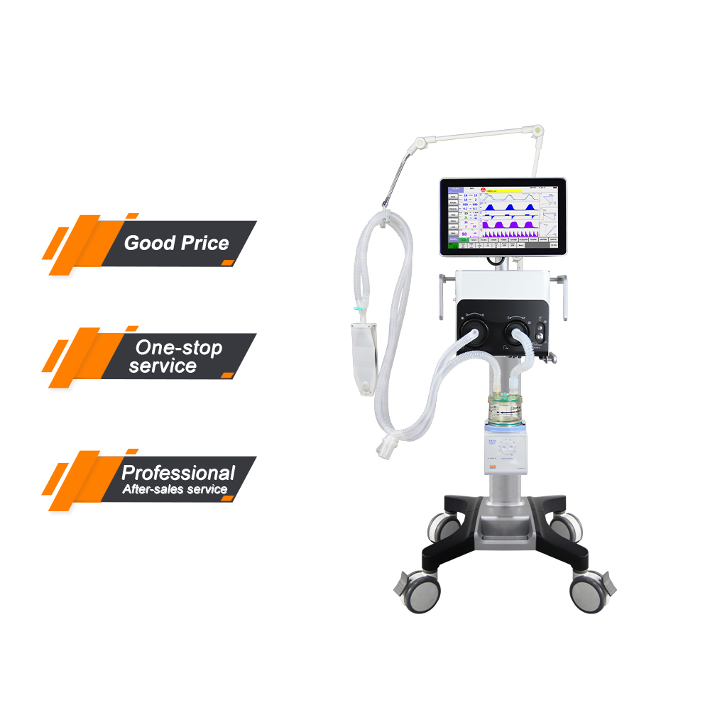 Ventilator High Flow Oxygen Therapy Breathing Machine ICU Ventilator Hospital Equipment Mobile Transport Bubble ICU Ventilator Machine