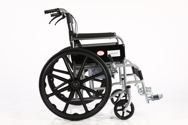 MAYAMED MY-R101B-N 2024 Hot Selling Lightweight Assisted Movement 24 Inch Wheel Manual Medical Wheelchair