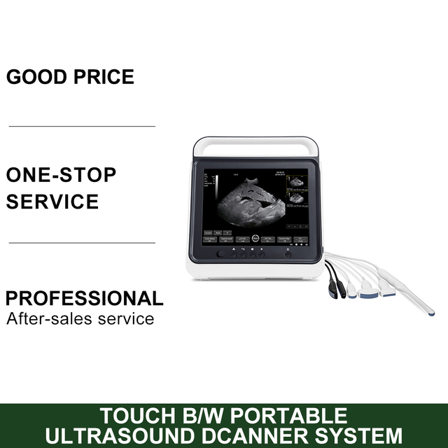 Portable Touch B/W Portable Veterinary Use Ultrasound Scanner System with Convex Probe