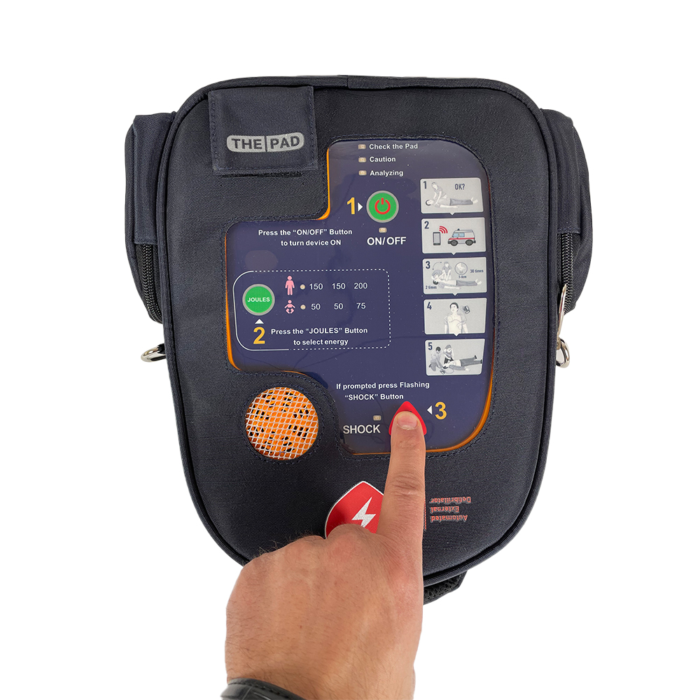Portable ABS Automatic AED Defibrillator Medical First-Aid Trainer Aid Device Power Source Electricity