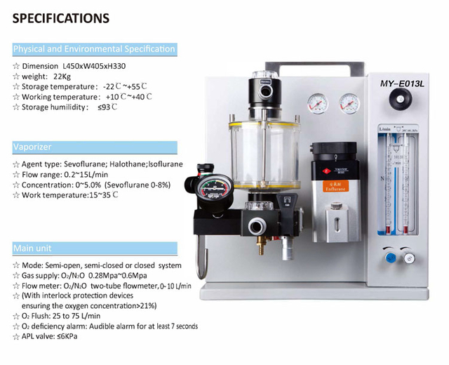 Portable Animal High Flow Oxygen Therapy Machine Vet Anesthesia Machine Mechanical Ventilator