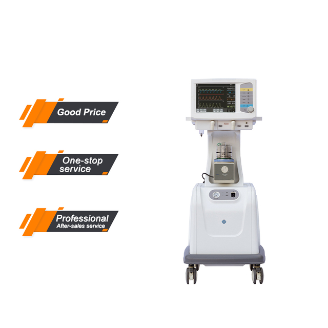 High Quality Portable Electrically Powered Breathing Machine 12inch Large Screen ICU Ventilators with Trolley