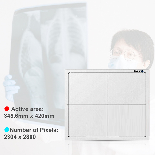 Wireless 17*17 Veterinary Human Software Cassette-sized X-ray Digital Radiography Dr Wireless X-ray Flat Panel Detector
