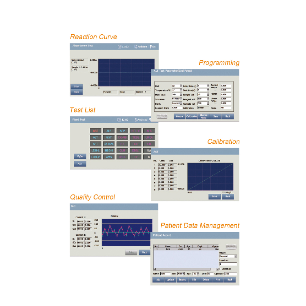 Semi-auto Chemistry Analyzer Blood Coagulation Analyzer Biochemical Analysis System
