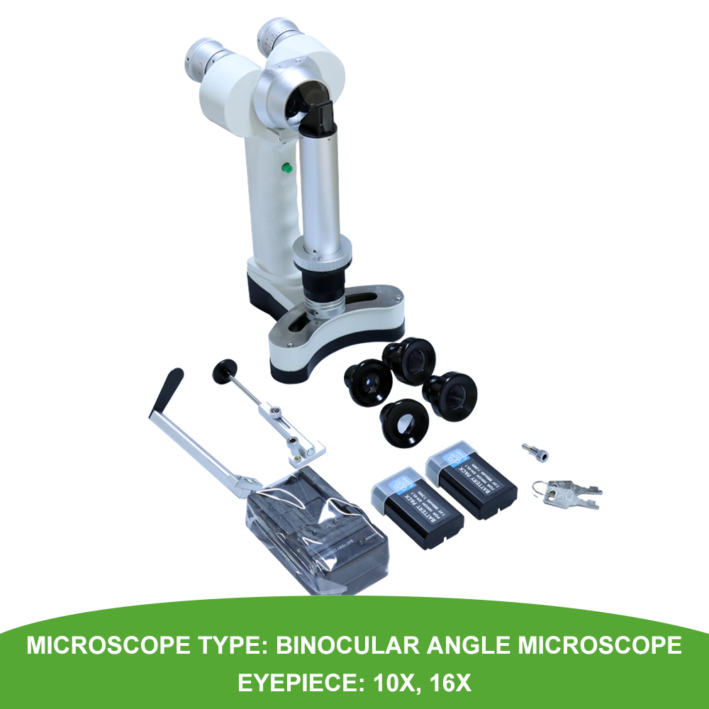 Portable Digital Slit Lamp Binocular Crossed Stereo Microscope Medical Microscope Electric Power Source Durable Metal Plastic