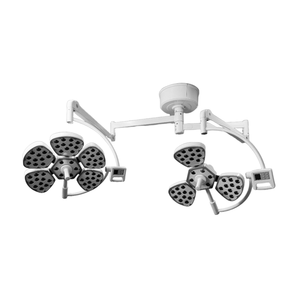 Electric Medical Petal LED Operating Lamp Surgical Double Dome Theatre Operating Light Ceiling Mounted Metal Source