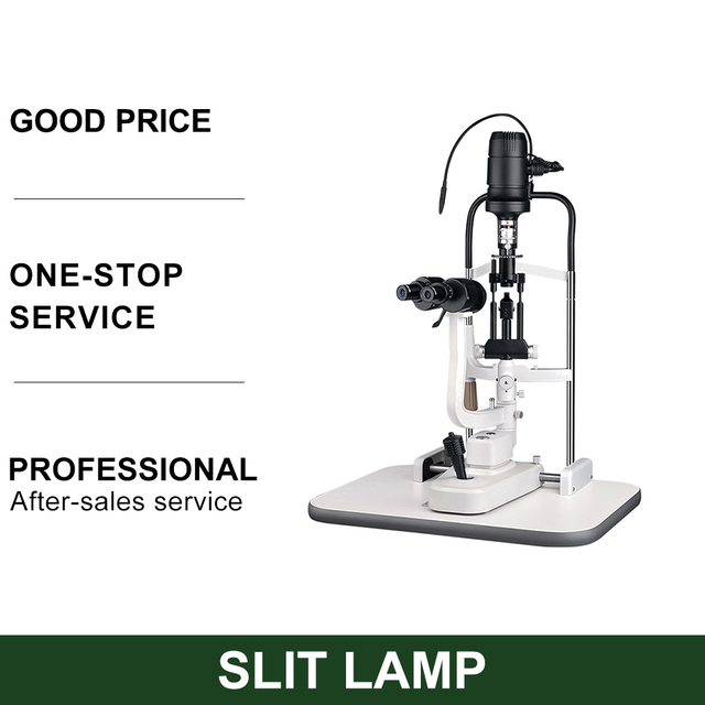 Ophthalmic Equipment Optical Slit Lamp Microscope with 10x & 16x Magnifications Electric Power Source Metal & Plastic Material