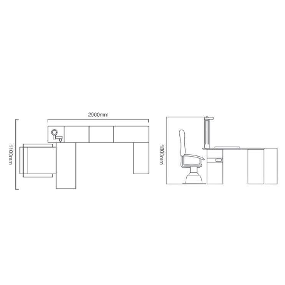 Best Quality Optical Optical Unit Combined Table Ophthalmic Refraction Chair Unit Optometry Table Combined Set for Sale