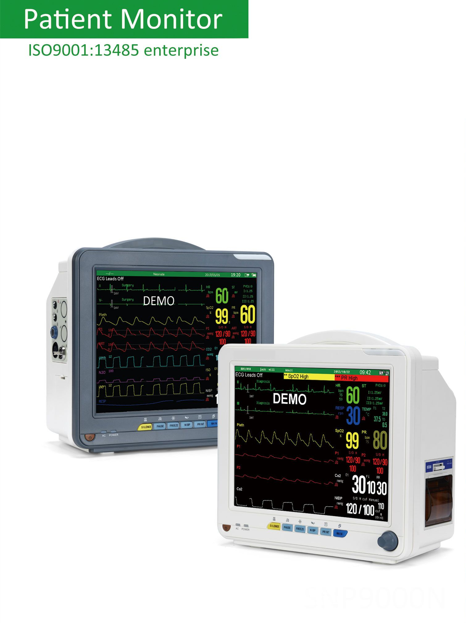 Original Brand New Diagnosis & Injection Veterinary Patient Monitor With Stand And 12 Channel Electrocardiograph