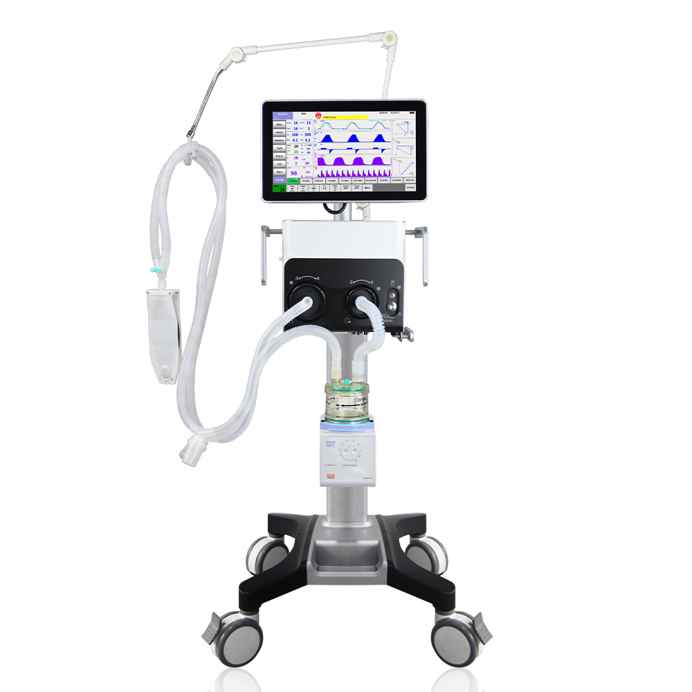 Ventilator High Flow Oxygen Therapy Breathing Machine ICU Ventilator Hospital Equipment Mobile Transport Bubble ICU Ventilator Machine