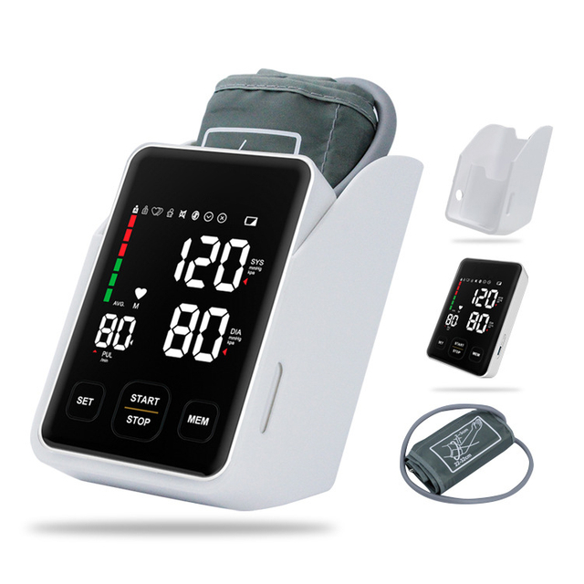 Electronic Blood Pressure Monitor Sphygmomanometer Large-capacity Real-time Storage NIBP PR Adult